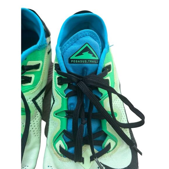 Nike Pegasus Trail 2‎ Volt Poison Green Sneaker Trainers Trail Hiking, Size 8.5